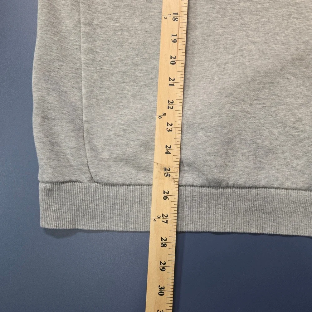 Adidas Big Logo Crewneck Sweatshirt Large Gray Pullover Fleece Lounge Sportswear